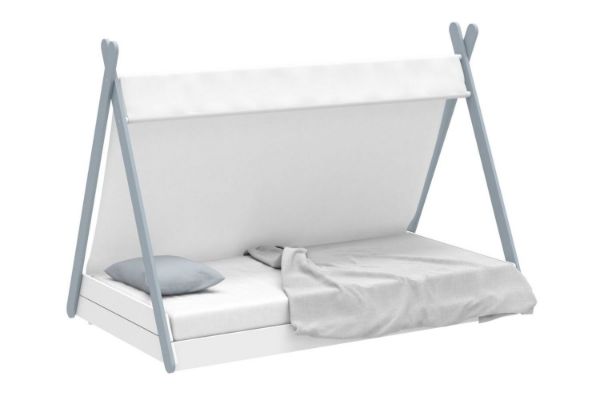 Picture of Test No Order - YUMI Solid Pine Wood Single Tent Bed (Grey & White)