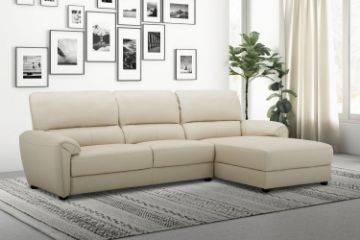 Picture of Test No Order - SUNRISE 100% Genuine Leather Facing Right Chaise Sectional Sofa