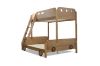 Picture of Test No Order - CARRIAGE Solid Pine Wood Single Over Double Bunk Bed (Natural)