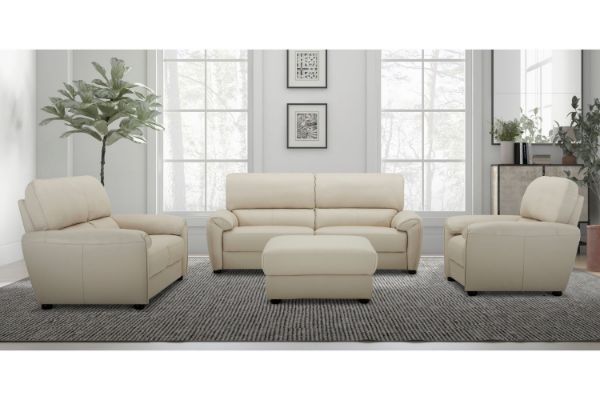 Picture of Test No Order - SUNRISE 3/2/1 100% Genuine Leather Sofa Range with Ottoman