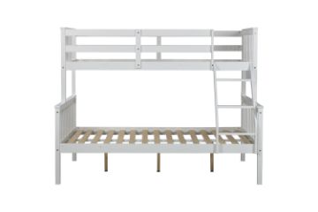 Picture of Test No Order - VICKY Solid Pine Wood Single Over Double Bunk Bed (White) 