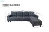 Picture of Test No Order - KLARA Reversible Chaise Sectional Sofa (Dark Grey)