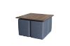 Picture of Test No Order - IRENE 5PC 70cm Square Coffee Table with 4 Stools