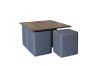 Picture of Test No Order - IRENE 5PC 70cm Square Coffee Table with 4 Stools