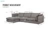 Picture of Test No Order - SERENA Feather-Filled Sectional Fabric Sofa