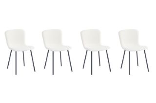 Picture of Test No Order - BAEKELAND Velvet Dining Chair (White) - 4 Chairs in 1 Carton