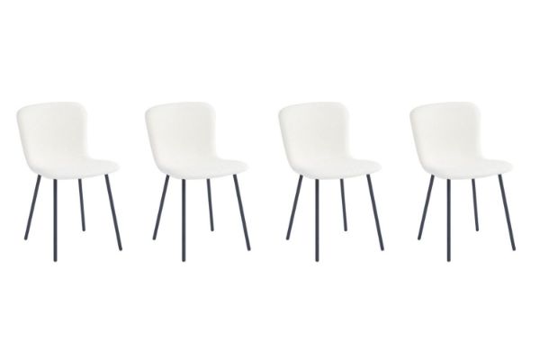 Picture of Test No Order - BAEKELAND Velvet Dining Chair (White) - 4 Chairs in 1 Carton