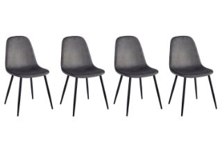 Picture of Test No Order - HASAN Velvet Dining Chair  - 4 Chairs in 1 Carton