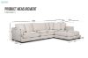 Picture of Test No Order - LONDON Feather-Filled Sectional Fabric Sofa