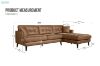 Picture of Test No Order - BARRET Sectional Air Leather Sofa (Brown)