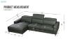 Picture of Test No Order - CHERADI Sectional Sofa in 100% Top Grain Leather (Grey)