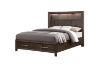 Picture of Test No Order - HOPKINS Storage Bed Frame with Built-in Shelf & Lamps in Queen Size