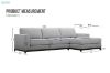 Picture of Test No Order - SIESTA Sectional Fabric Sofa Range (Light Grey)