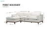 Picture of Test No Order - VENICE Feather Filled Fabric Sectional Sofa  (White) 