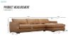 Picture of Test No Order - MAIA Feather Filled Sectional 100% Oil Waxed Leather Sofa