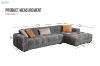 Picture of Test No Order - GENOA Fabric Sectional Sofa (Grey)