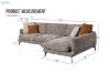 Picture of Test No Order - PALERMO Fabric Sectional Sofa  (Brown)