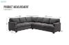 Picture of Test No Order - OLYMPIA Fabric Sectional Sofa (Dark Grey)