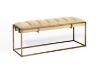 Picture of Test No Order - (FLOOR MODEL CLEARANCE) FINCHLEY Gold Frame Bench (Beige Velvet)