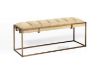 Picture of Test No Order - (FLOOR MODEL CLEARANCE) FINCHLEY Gold Frame Bench (Beige Velvet)