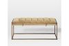 Picture of Test No Order - (FLOOR MODEL CLEARANCE) FINCHLEY Gold Frame Bench (Beige Velvet)