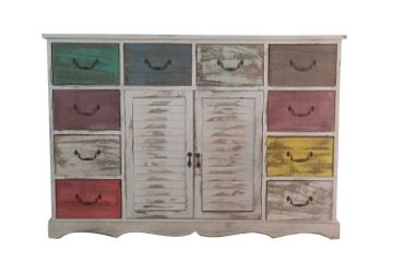 Picture of Test No Order - CECILIA 2 Doors 10 Drawers Soild Wood Vintage Sideboard Cabinet