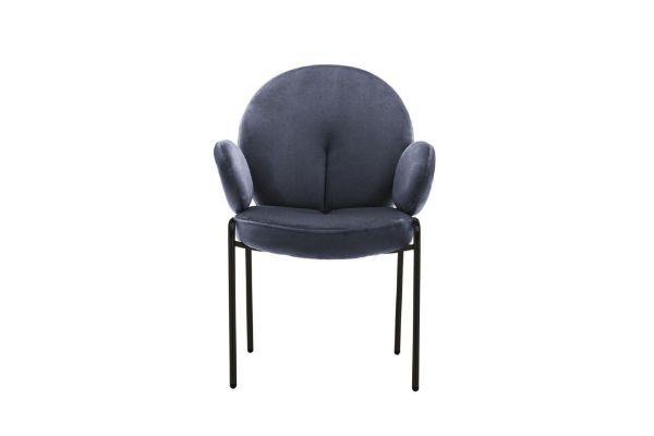 Picture of Test No Order - OLA Velvet Armchair with Black Legs (Dark Grey)