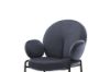 Picture of Test No Order - OLA Velvet Armchair with Black Legs (Dark Grey)