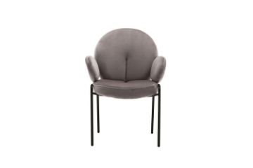 Picture of Test No Order - OLA Velvet Armchair with Black Legs (Brown)