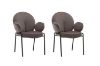 Picture of Test No Order - OLA Velvet Armchair with Black Legs (Brown)