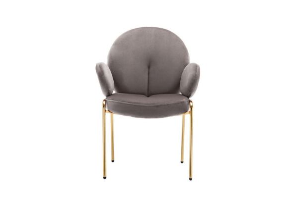 Picture of Test No Order - OLA Velvet Armchair with Golden Legs (Brown)