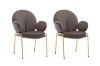 Picture of Test No Order - OLA Velvet Armchair with Golden Legs (Brown)